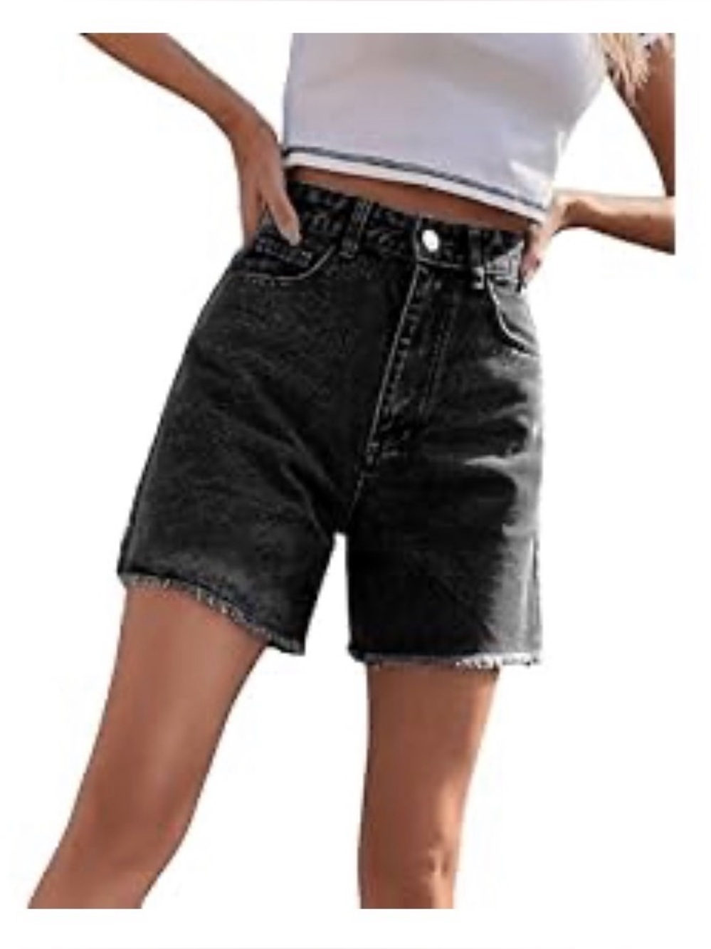 Black Denim Shorts Size S/M